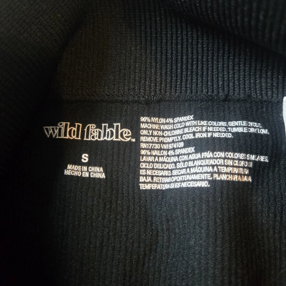 All In Motion Wild Fable Target Ribbed Set Black Small - Picture 5 of 5